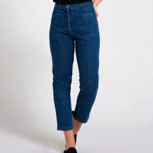 Loup Patch Pocket Cigarette Jeans With Hidden Button Fly Size Medium